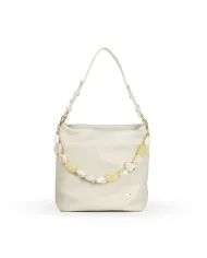 Caleidos Borsa a tracolla piccola in pelle Beige
