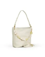 Caleidos Borsa a tracolla piccola in pelle Beige