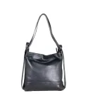 Caleidos Borsa zaino in pelle Nero