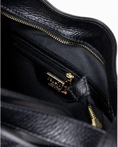 Caleidos Borsa zaino in pelle Nero