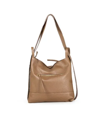 Caleidos Borsa zaino in pelle Marrone