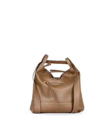 Caleidos Borsa zaino in pelle Marrone