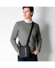 Piquadro Borsa uomo piccola in tessuto P16 Nero