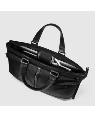 Piquadro Cartella tessuto pelle pc 15" Marcel Nero