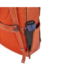 Piquadro Zaino in pelle porta pc 15,6 Blue square B2V Nero