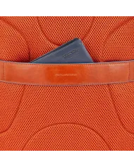 Piquadro Zaino in pelle porta pc 15,6 Blue square B2V Nero