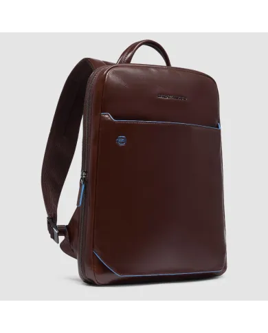 Piquadro Zaino in pelle porta pc Blue Square Mogano