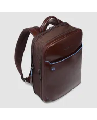 Piquadro Zaino in pelle porta pc Blue Square Mogano