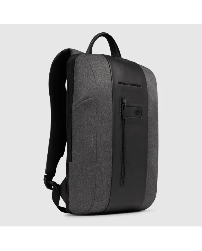 Piquadro Zaino sottile porta pc 15,6" Brief 2 Grigio/Nero