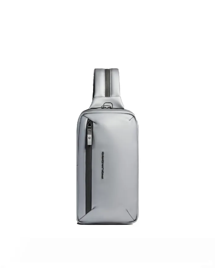 Piquadro Monospalla zaino resistente all'acqua Corner Silver/Nero