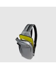 Piquadro Monospalla zaino resistente all'acqua Corner Silver/Nero