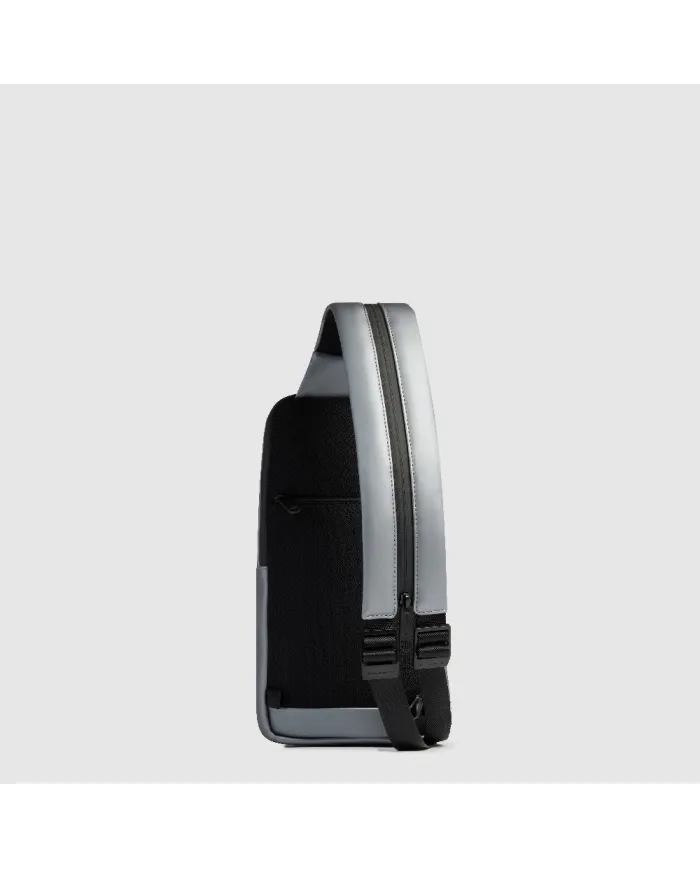 Piquadro Monospalla zaino resistente all'acqua Corner Silver/Nero