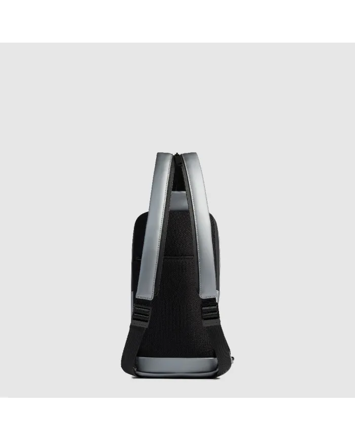 Piquadro Monospalla zaino resistente all'acqua Corner Silver/Nero