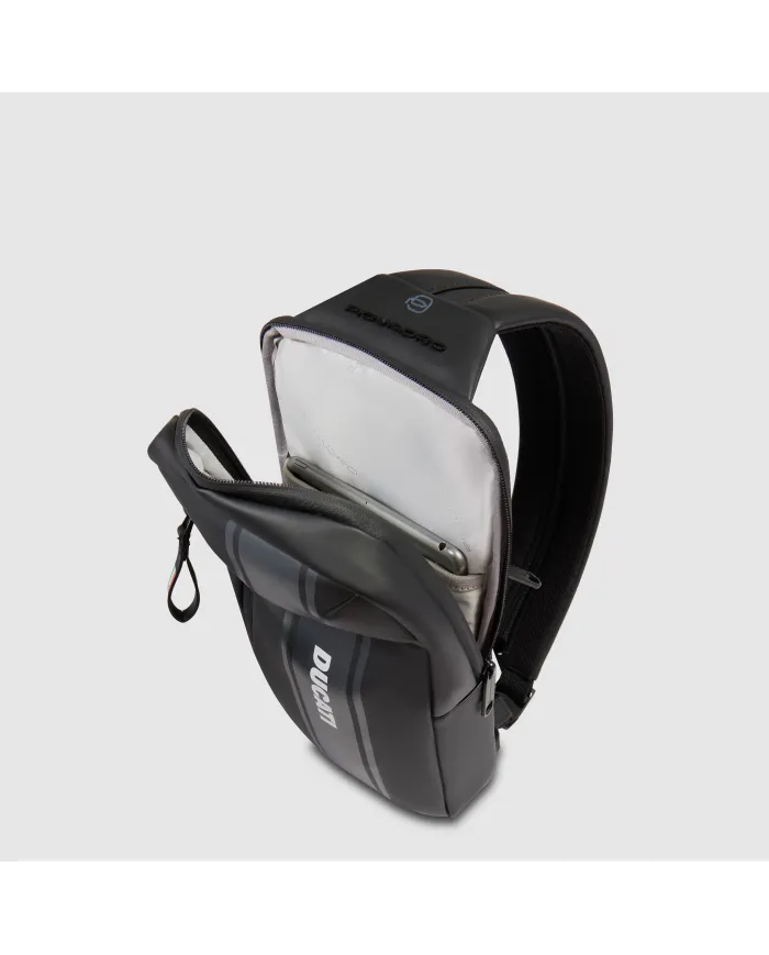 Piquadro Monospalla zaino impermeabile Corner Ducati Nero
