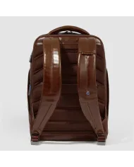 Piquadro Zaino pelle porta pc 15,6 Blue square Marrone