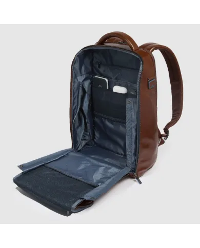 Piquadro Zaino pelle porta pc 15,6 Blue square Marrone