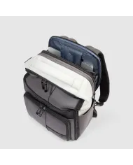 Piquadro Zaino da viaggio impermeabile porta pc 14 Grigio/Nero