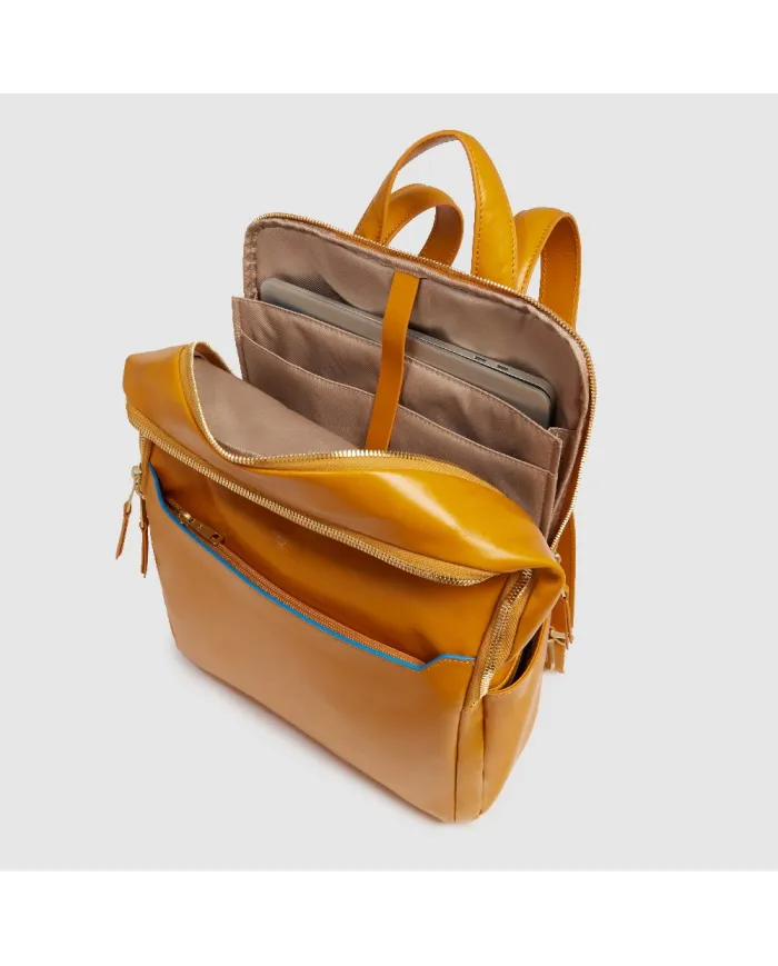 Piquadro Zaino donna porta pc 14" Blue Square Giallo