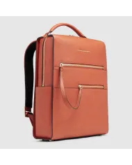Piquadro Zaino pelle porta pc 14" Patricia Arancio
