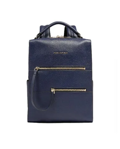 Piquadro Zaino pelle porta pc 14" Patricia Blu