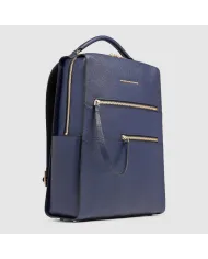 Piquadro Zaino pelle porta pc 14" Patricia Blu