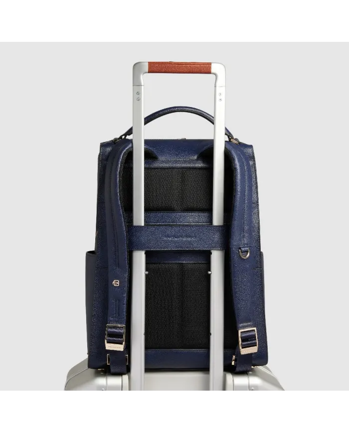 Piquadro Zaino pelle porta pc 14" Patricia Blu