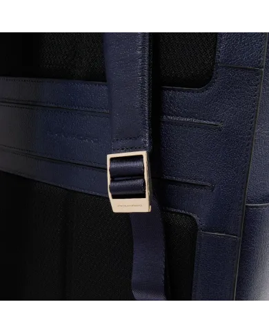 Piquadro Zaino pelle porta pc 14" Patricia Blu