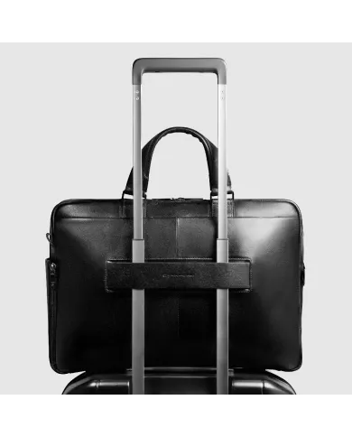 Piquadro Cartella pelle porta pc 15,6" Key Words Nero
