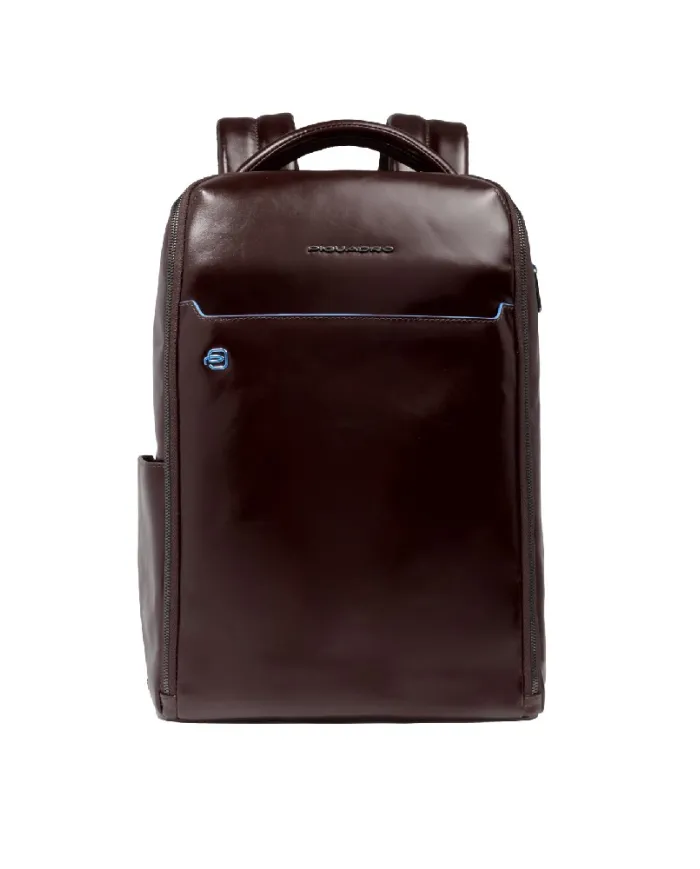 Piquadro Zaino porta pc 14" Blue square Mogano