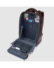 Piquadro Zaino porta pc 14" Blue square Mogano