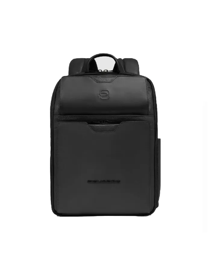 Piquadro Zaino in pelle porta pc 13,3 Ael Nero