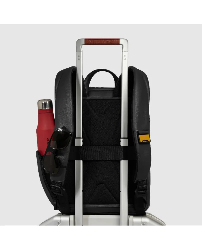 Piquadro Zaino in pelle porta pc 13,3 Ael Nero