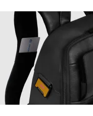 Piquadro Zaino in pelle porta pc 13,3 Ael Nero