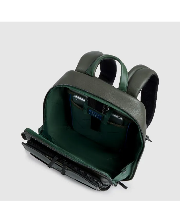Piquadro Zaino in pelle porta pc 13,3 Ael Verde