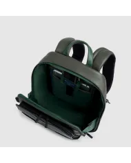 Piquadro Zaino in pelle porta pc 13,3 Ael Verde