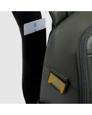 Piquadro Zaino in pelle porta pc 13,3 Ael Verde