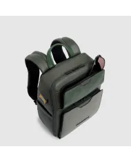 Piquadro Zaino in pelle porta pc 13,3 Ael Verde