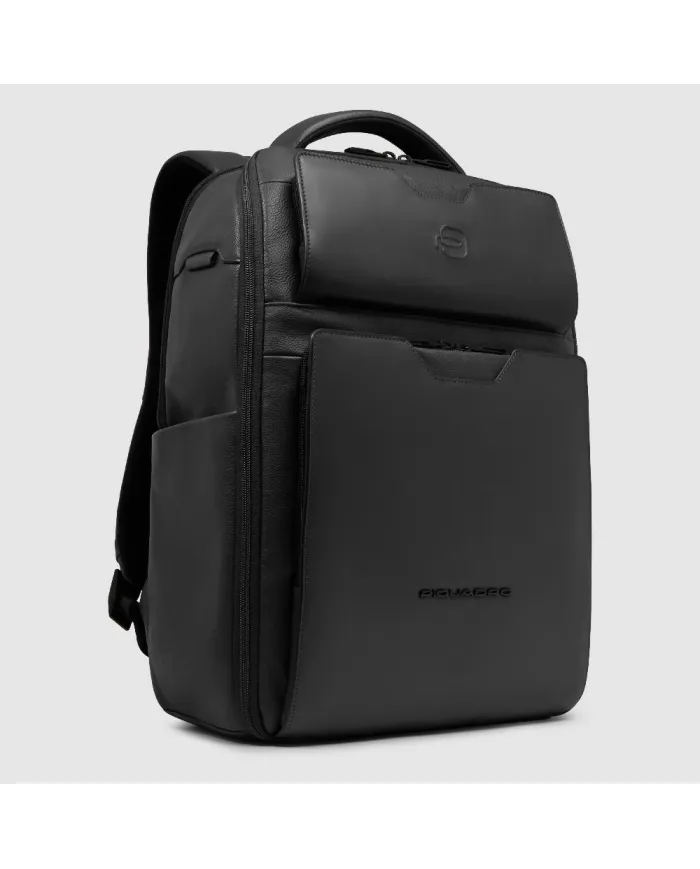 Piquadro Zaino pelle porta pc 15,6" Ael Nero