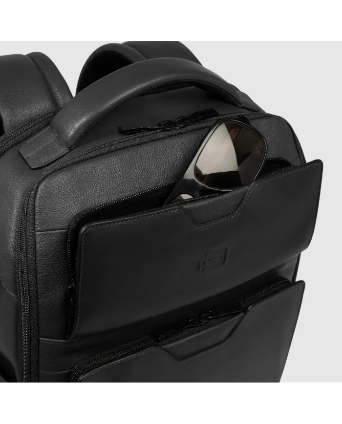 Piquadro Zaino pelle porta pc 15,6" Ael Nero