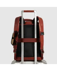 Piquadro Zaino in pelle porta pc Solm Marrone