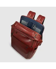 Piquadro Zaino in pelle porta pc Solm Marrone