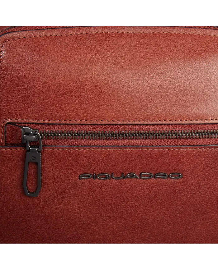 Piquadro Zaino in pelle porta pc Solm Marrone