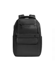 Piquadro Zaino in pelle porta pc Solm Nero