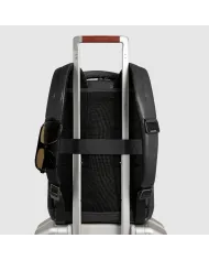 Piquadro Zaino in pelle porta pc Solm Nero