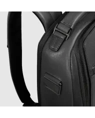 Piquadro Zaino in pelle porta pc Solm Nero