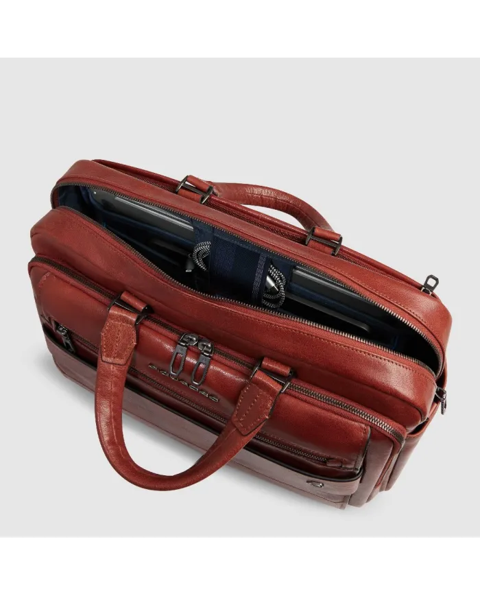 Piquadro Cartella pelle porta pc 15,6" Solm Marrone