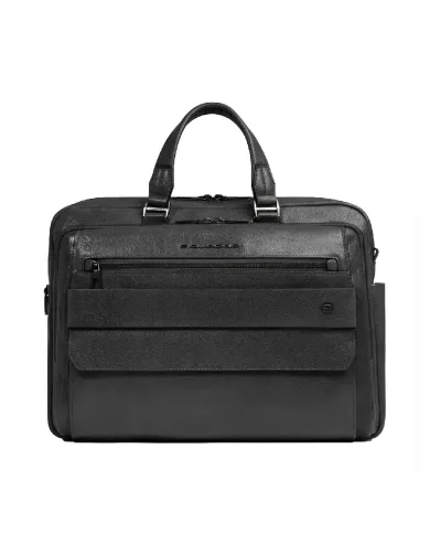 Piquadro Cartella pelle porta pc 15,6" Solm Nero
