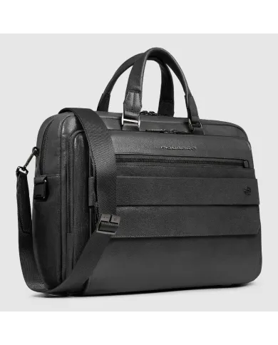 Piquadro Cartella pelle porta pc 15,6" Solm Nero