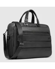 Piquadro Cartella pelle porta pc 15,6" Solm Nero