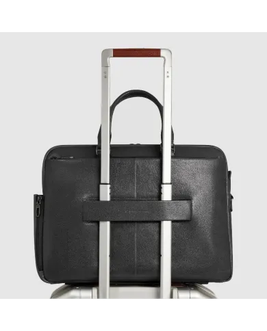 Piquadro Cartella pelle porta pc 15,6" Solm Nero